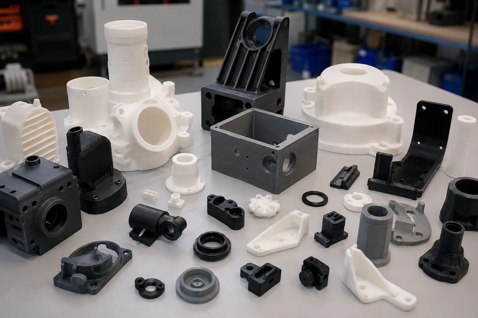 Корпуса, кронштейны и прототипы деталей после 3D-печати